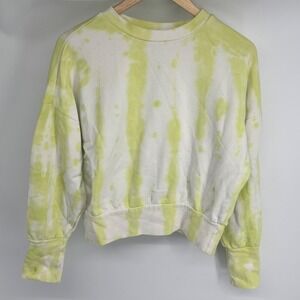 Old Navy Tie Dye Cropped Sweatshirt Crew Neck Long Sleeve Pullover Womens Medium
